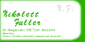 nikolett fuller business card